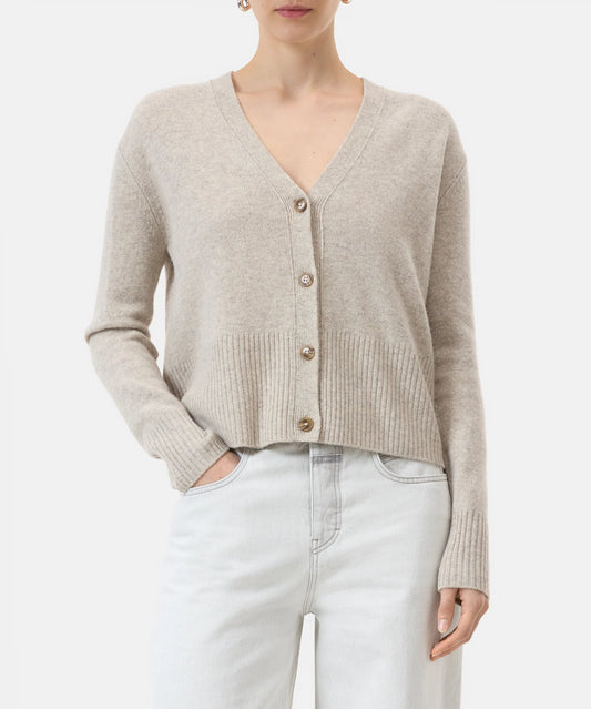 Closed Sweater Woman Cardigan V Neck Beige Melange