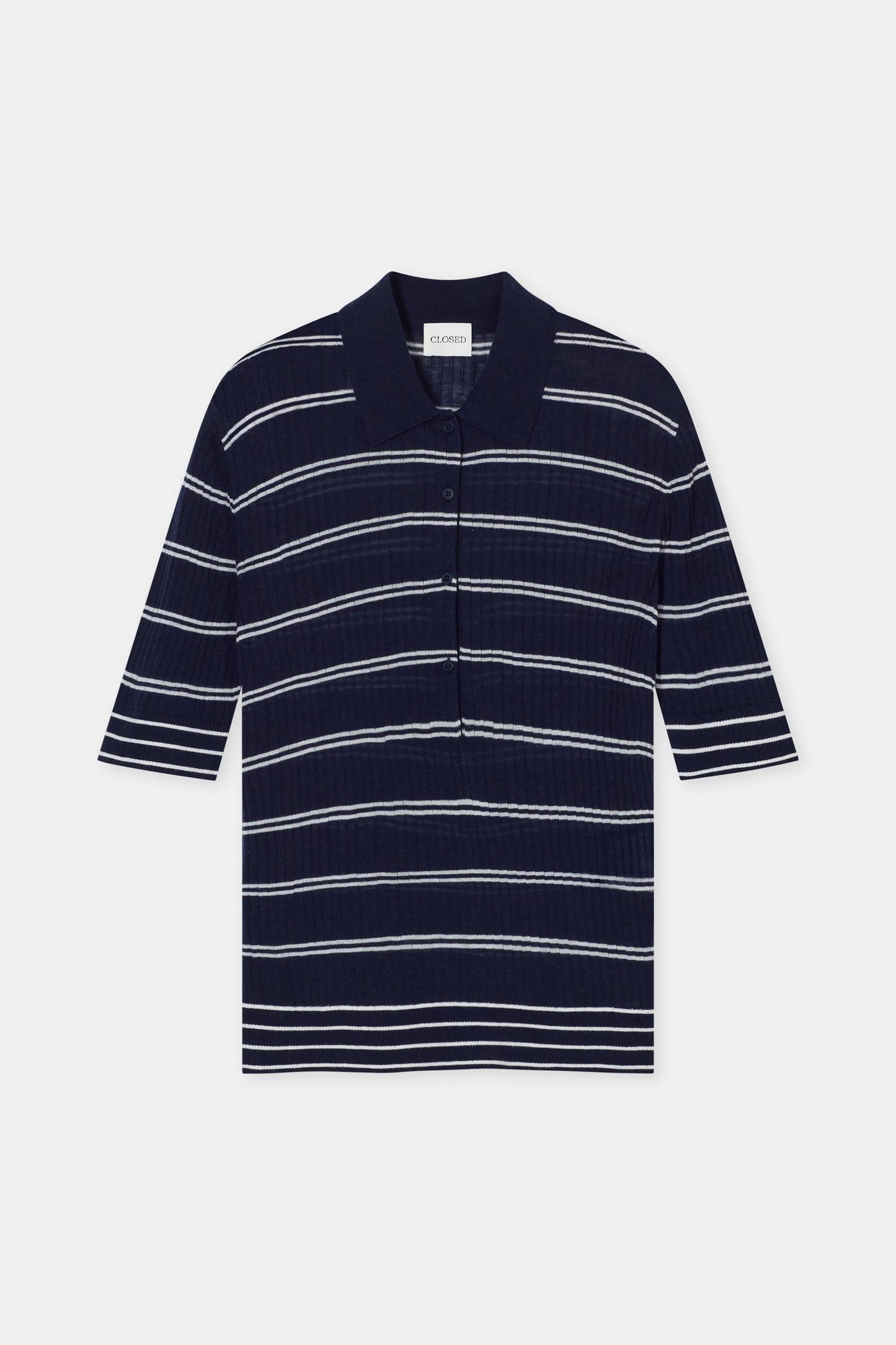 Closed Sweater Woman Polo Short Sleeve Dark Night