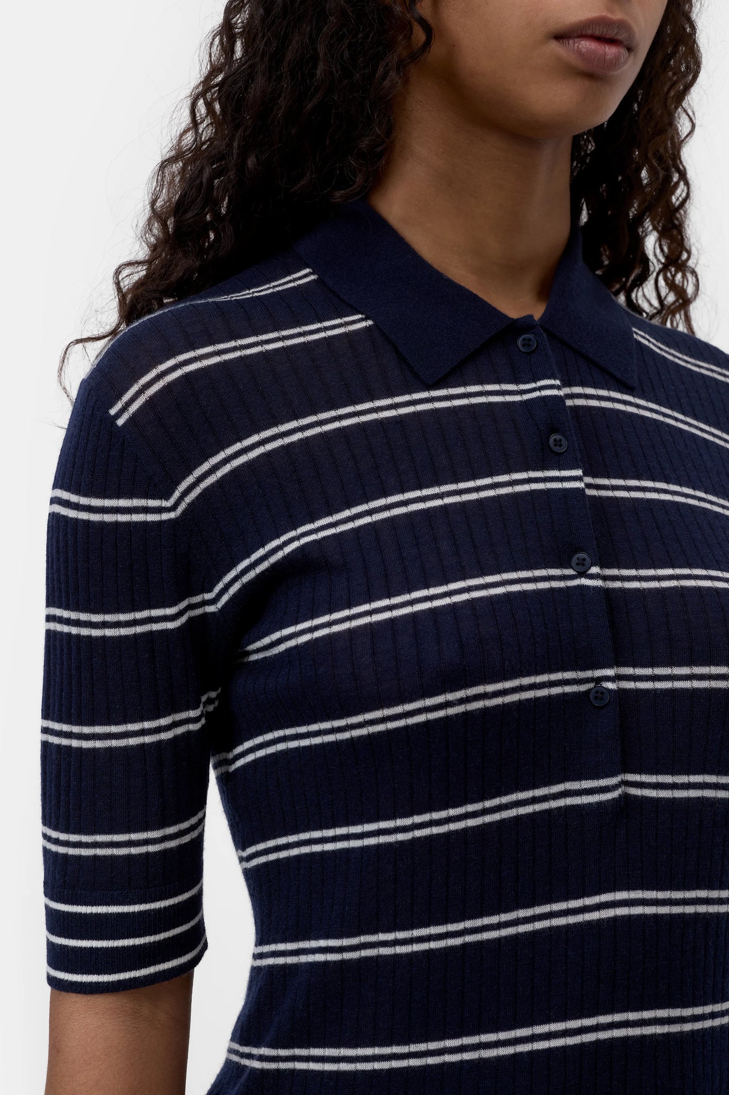 Closed Sweater Woman Polo Short Sleeve Dark Night