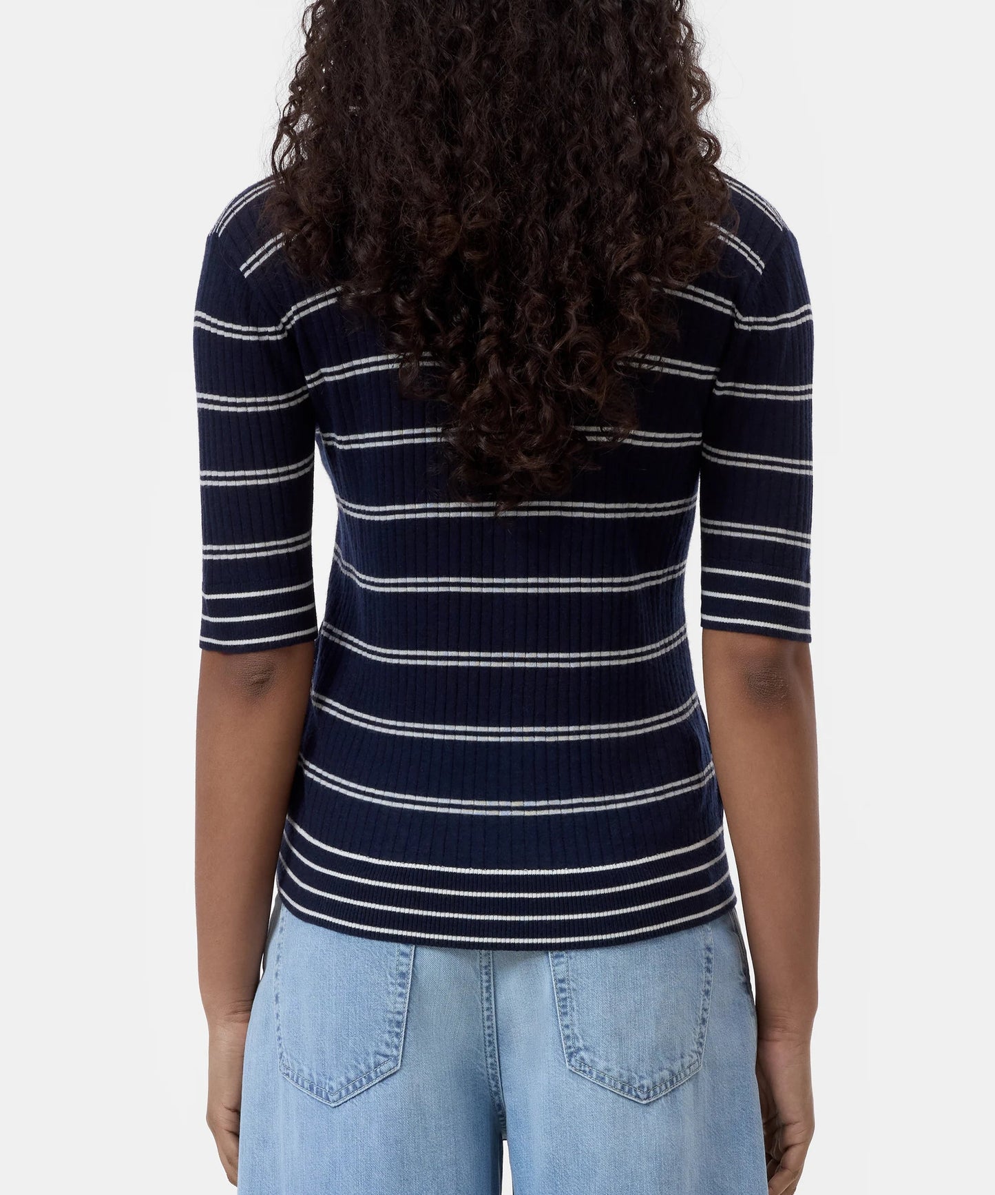 Closed Sweater Woman Polo Short Sleeve Dark Night