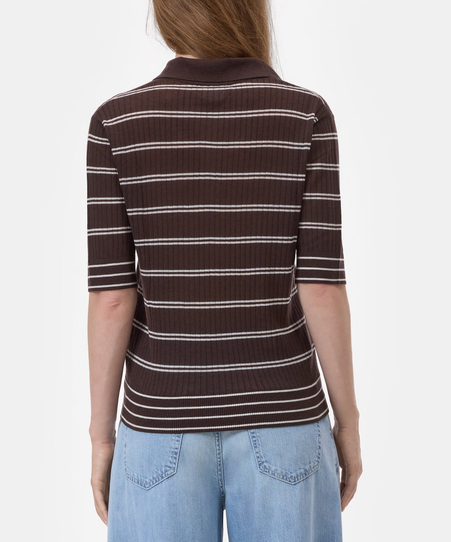Closed Sweater Woman Polo Short Sleeve Brown