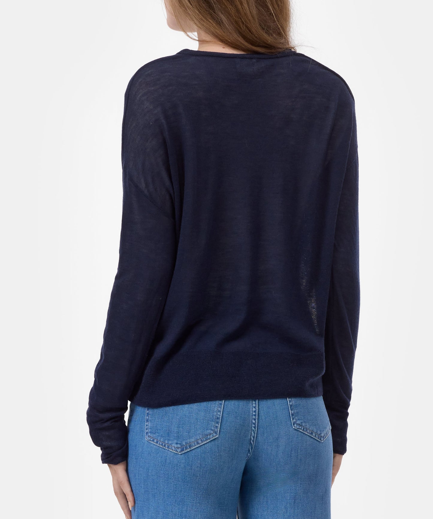 Closed Sweater Woman Crew Neck Long Sleeve Light Dark Night