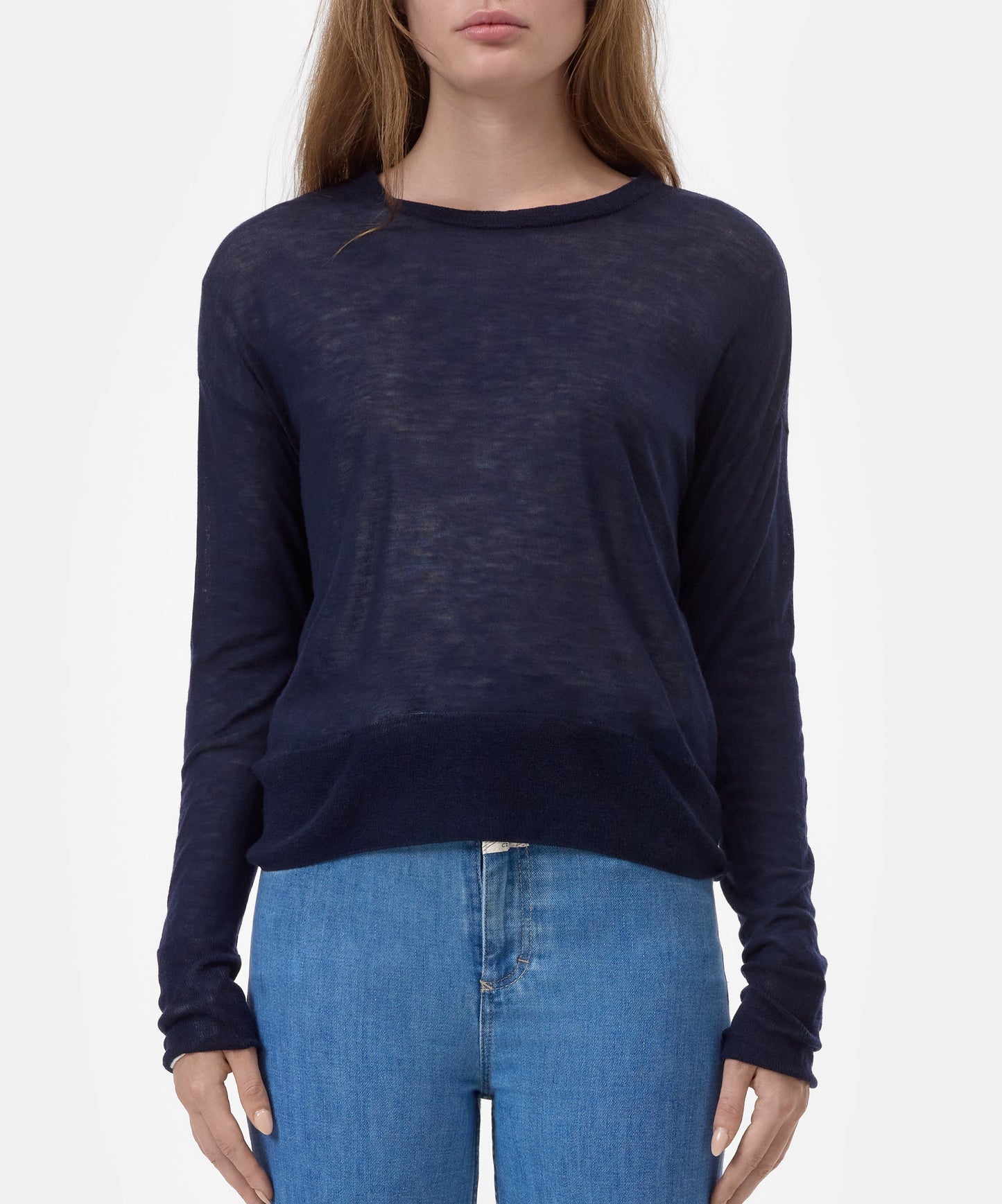 Closed Sweater Woman Crew Neck Long Sleeve Light Dark Night