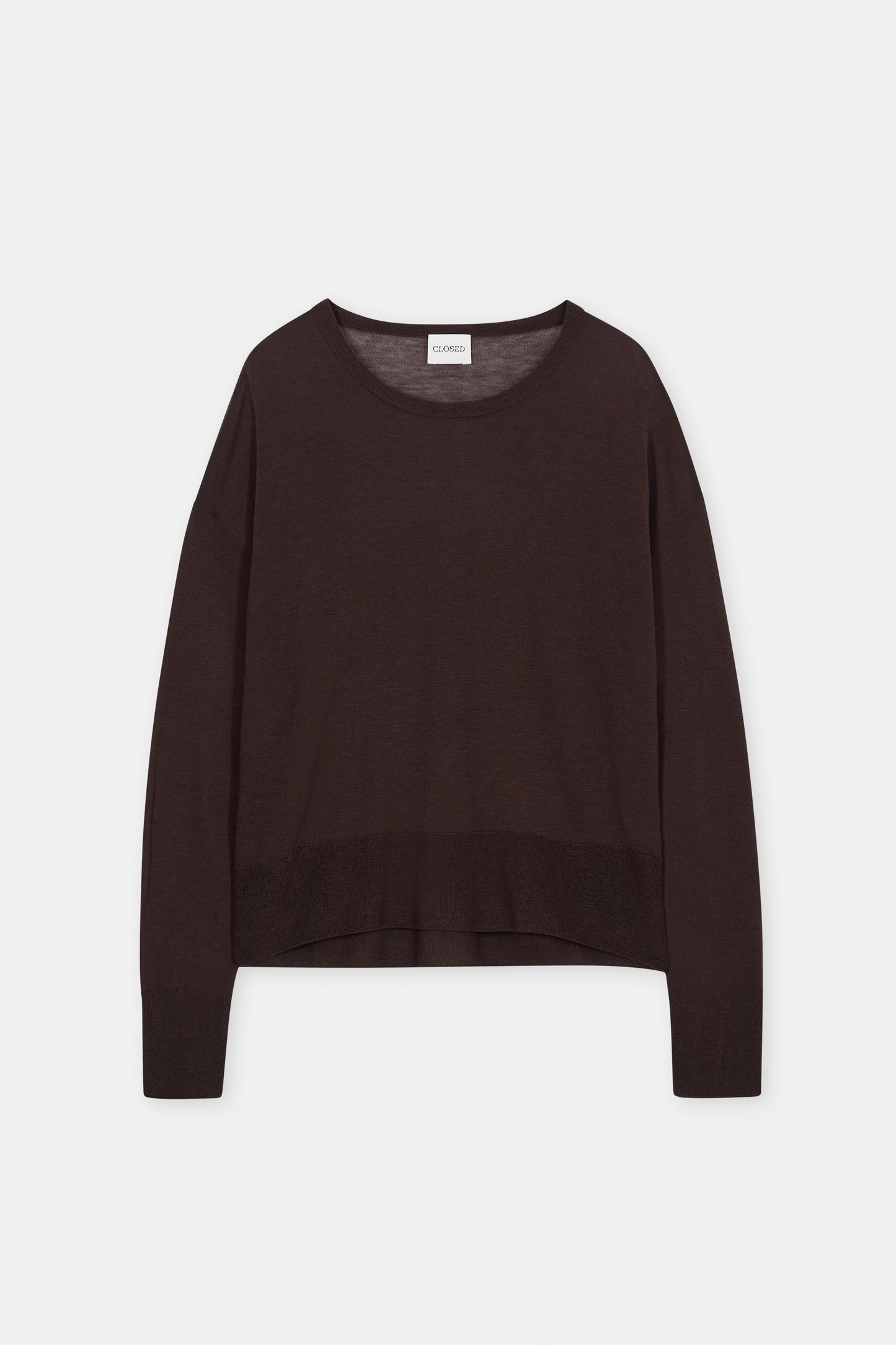 Closed Sweater Woman Crew Neck Long Sleeve Light Mahagony Brown