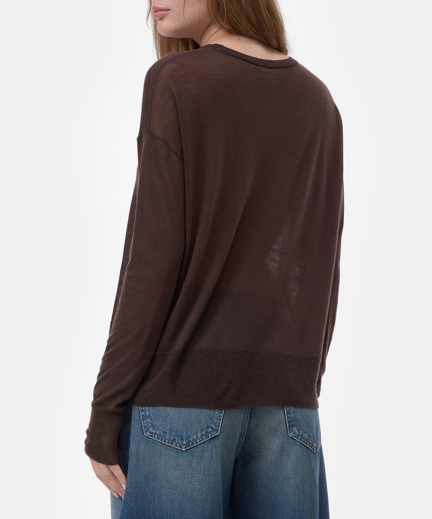 Closed Sweater Woman Crew Neck Long Sleeve Light Mahagony Brown