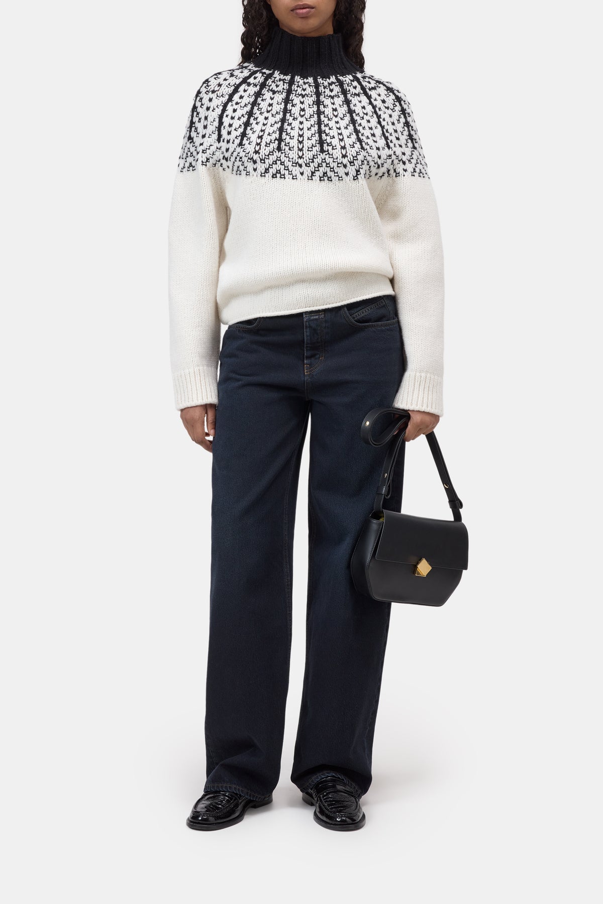 Closed Sweater Woman Rolli Neck Jaquard