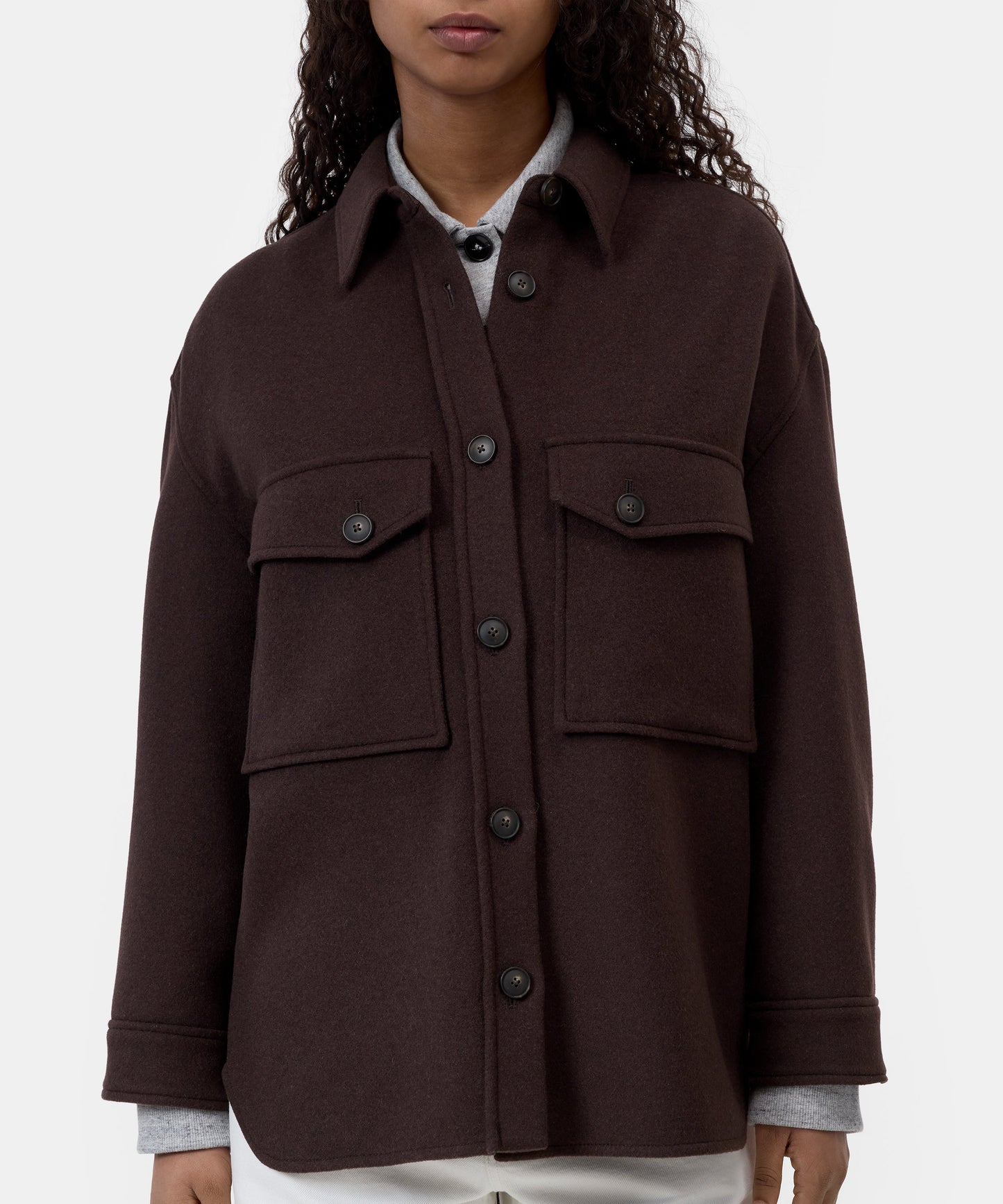 Closed Jacket Woman Shacket