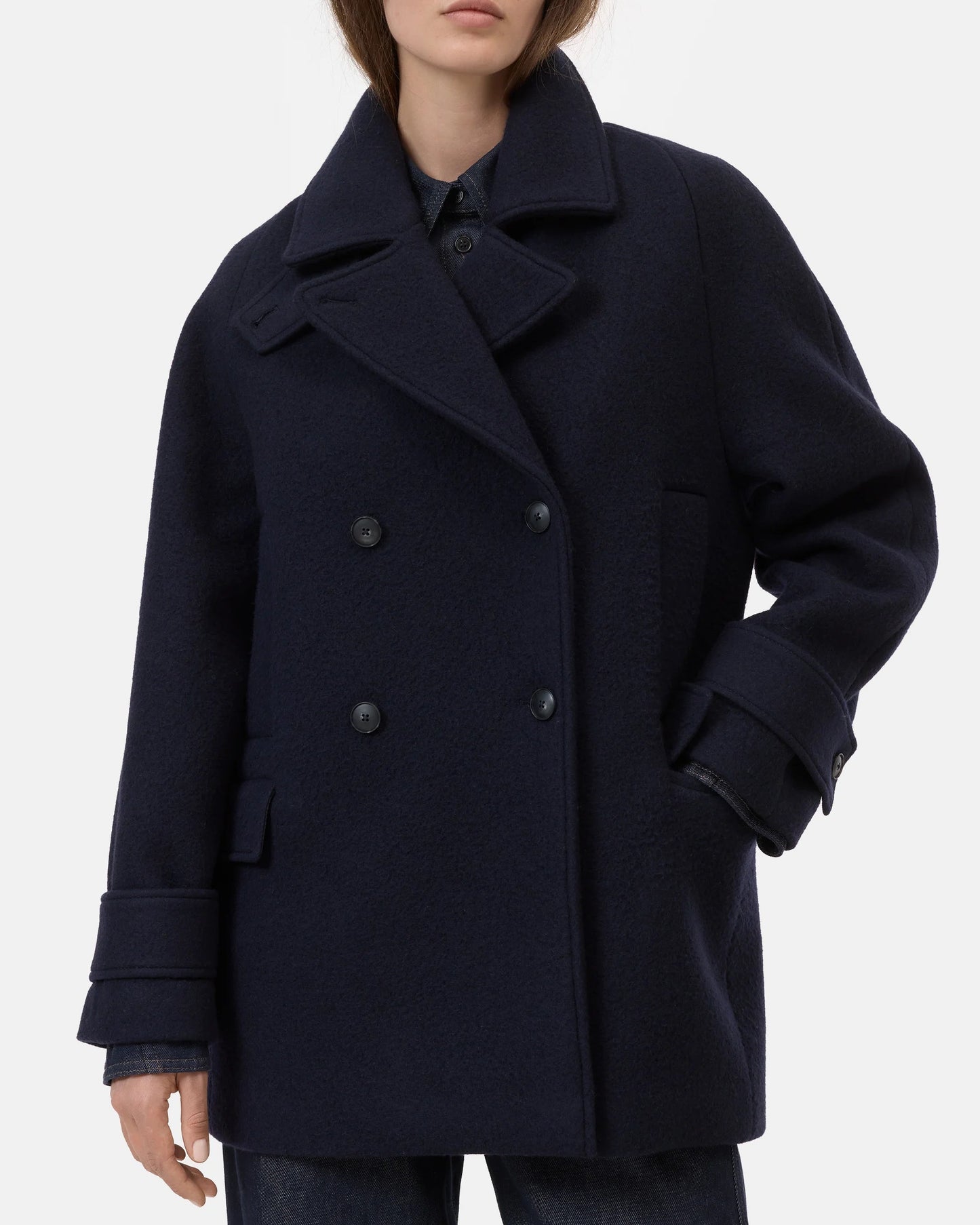 Closed Jacket Woman Caban Coat