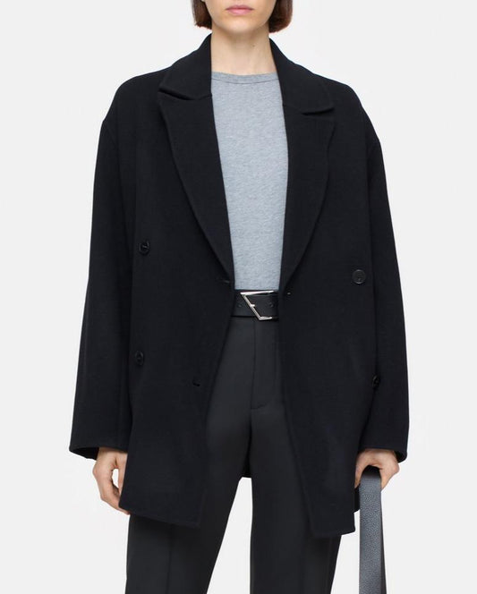 Closed Jacket Woman Peacoat Black