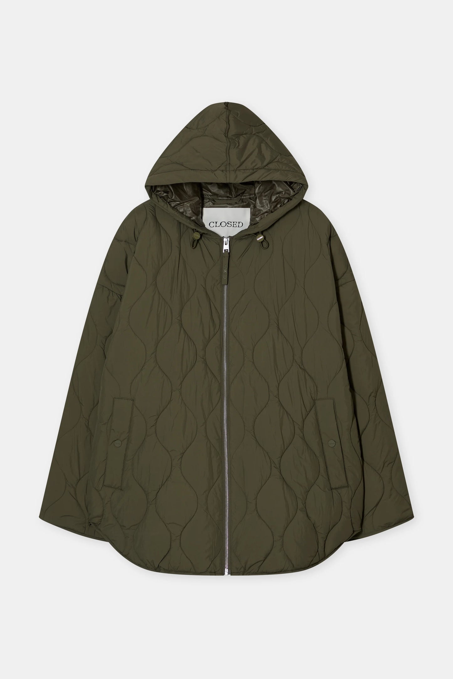 Closed Jacket Woman Quilted Hooded Jacket