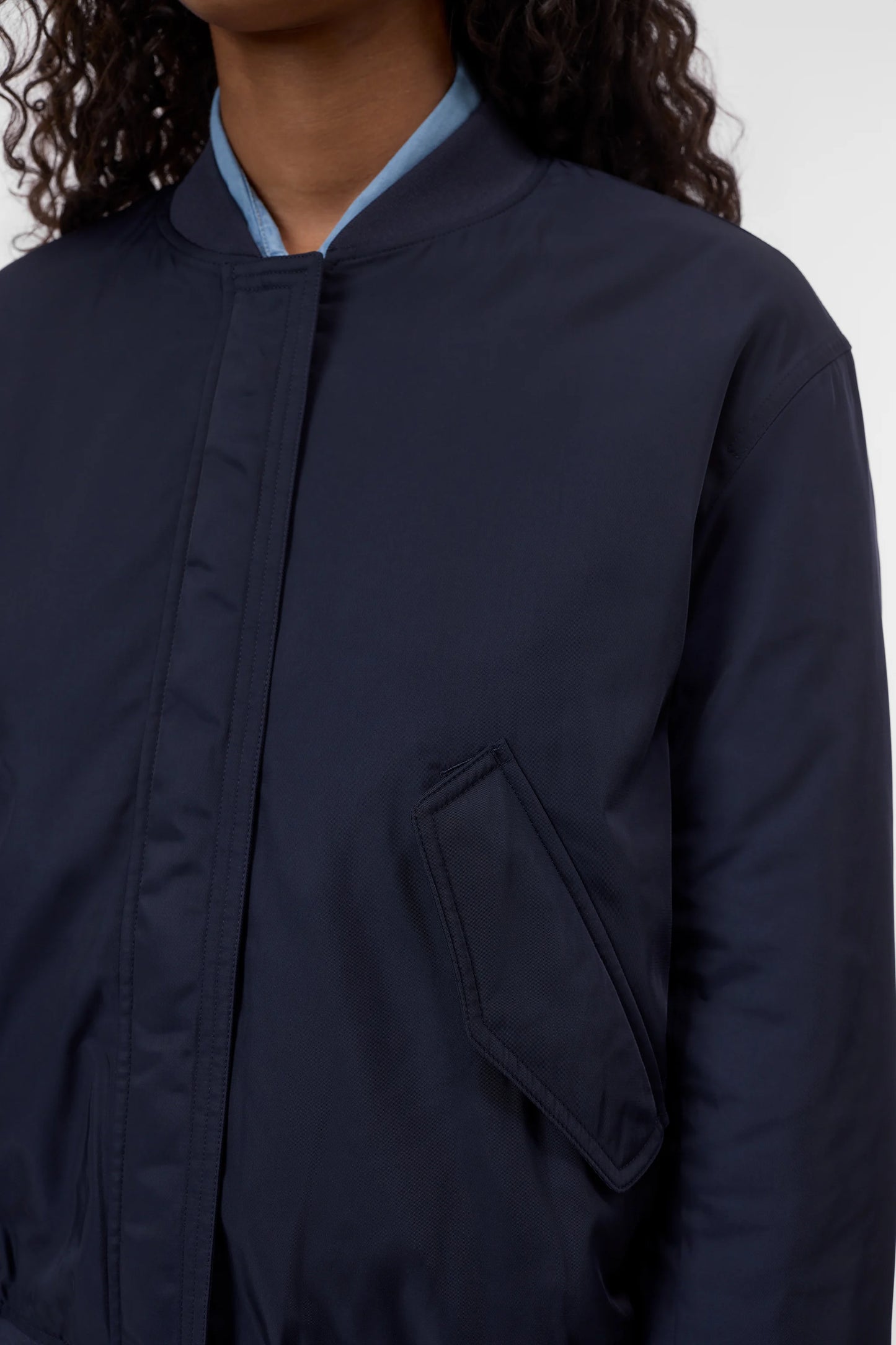 Closed Jacket Woman Blouson Dark Night