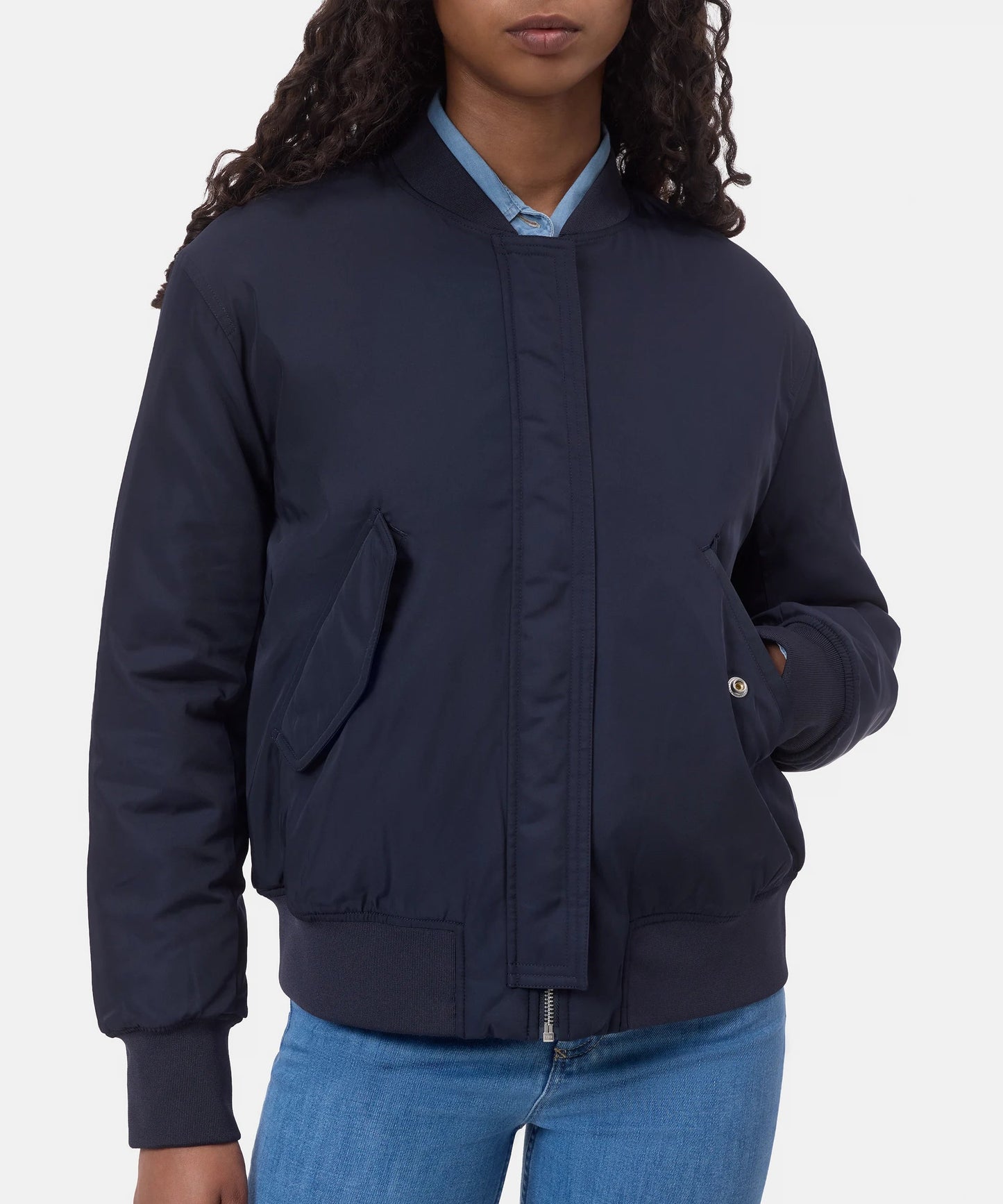 Closed Jacket Woman Blouson Dark Night