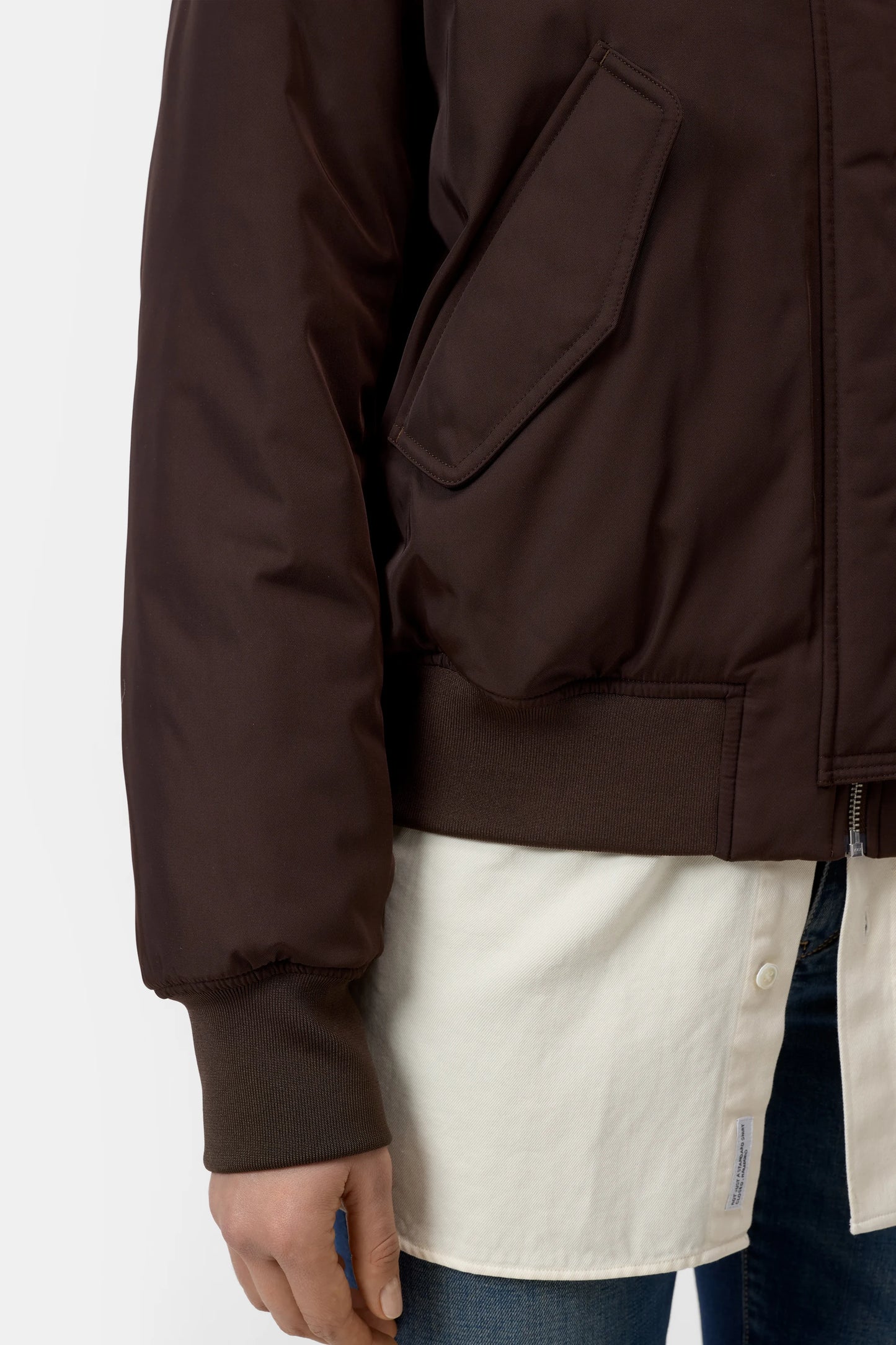 Closed Jacket Woman Blouson Mahagony Brown