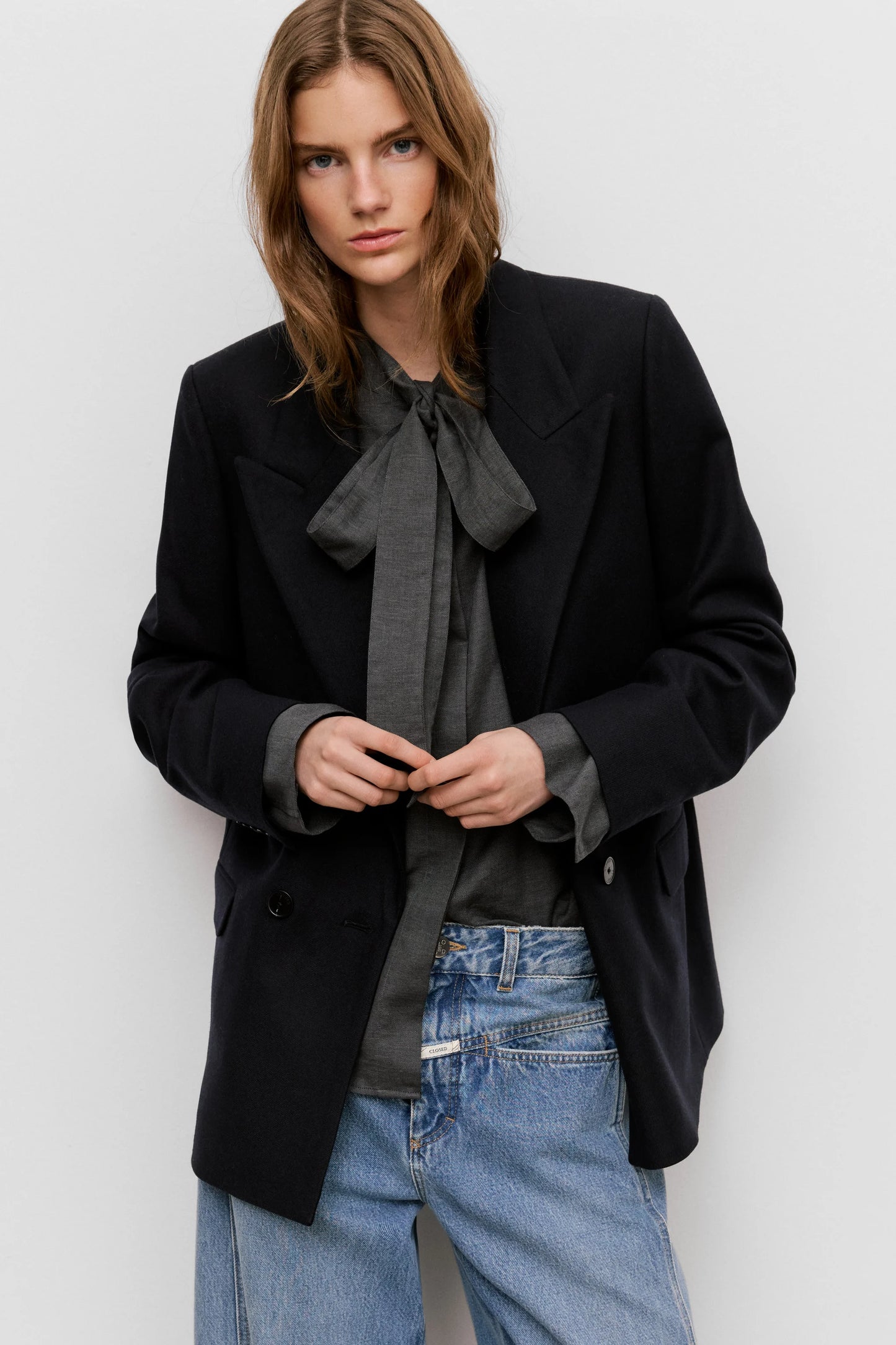 Closed Jacket Woman Blazer Dobblebroasted Fitted Dark Night