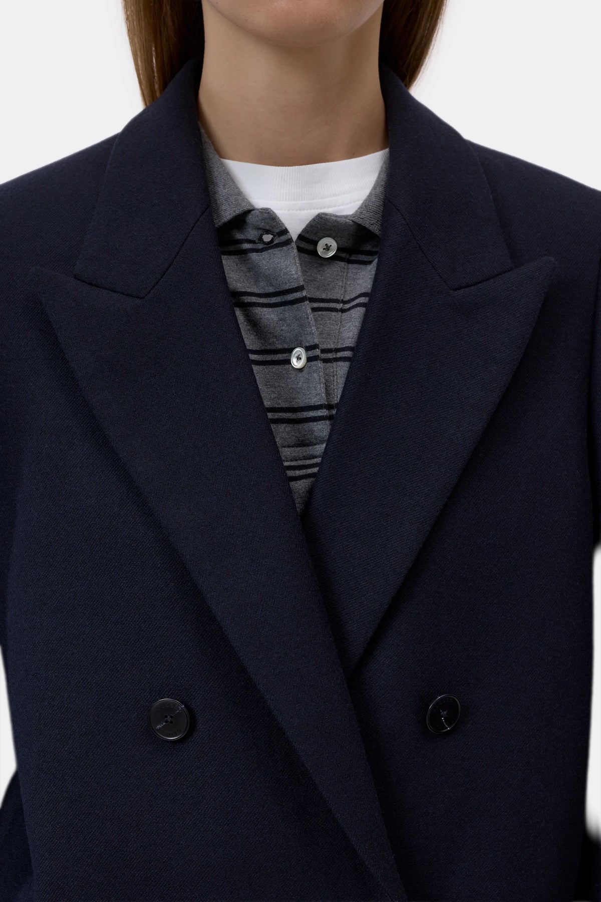Closed Jacket Woman Blazer Dobblebroasted Fitted Dark Night
