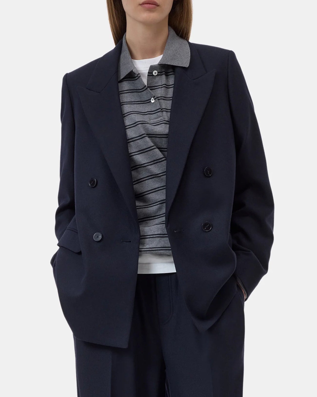 Closed Jacket Woman Blazer Dobblebroasted Fitted Dark Night