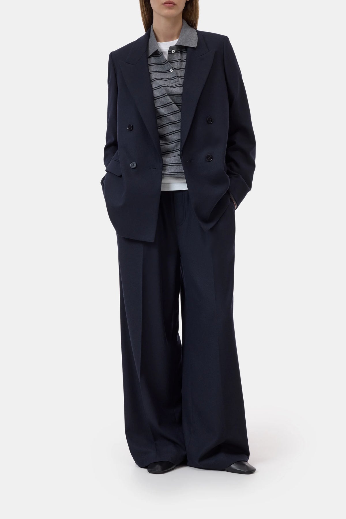 Closed Jacket Woman Blazer Dobblebroasted Fitted Dark Night