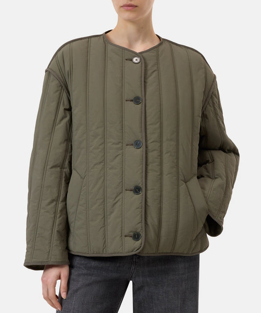 Closed Jacket Woman Quilted Forest Green