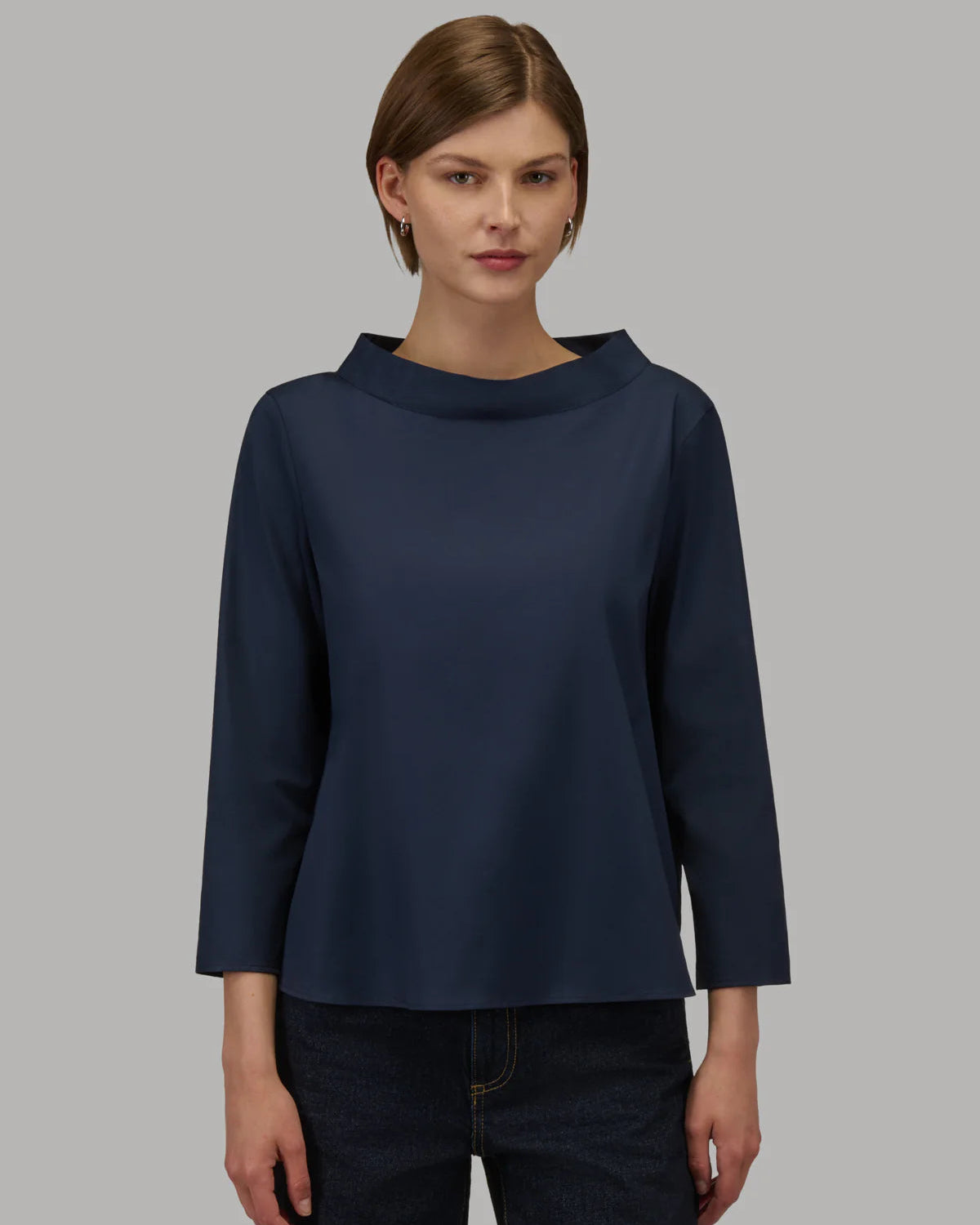 Xacus Shirt Woman Stretch Blue