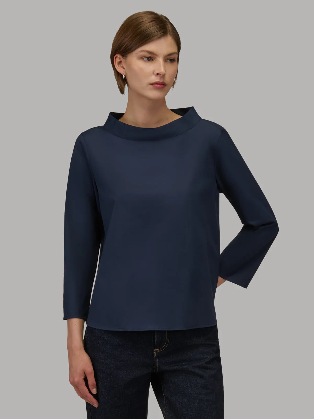 Xacus Shirt Woman Stretch Blue