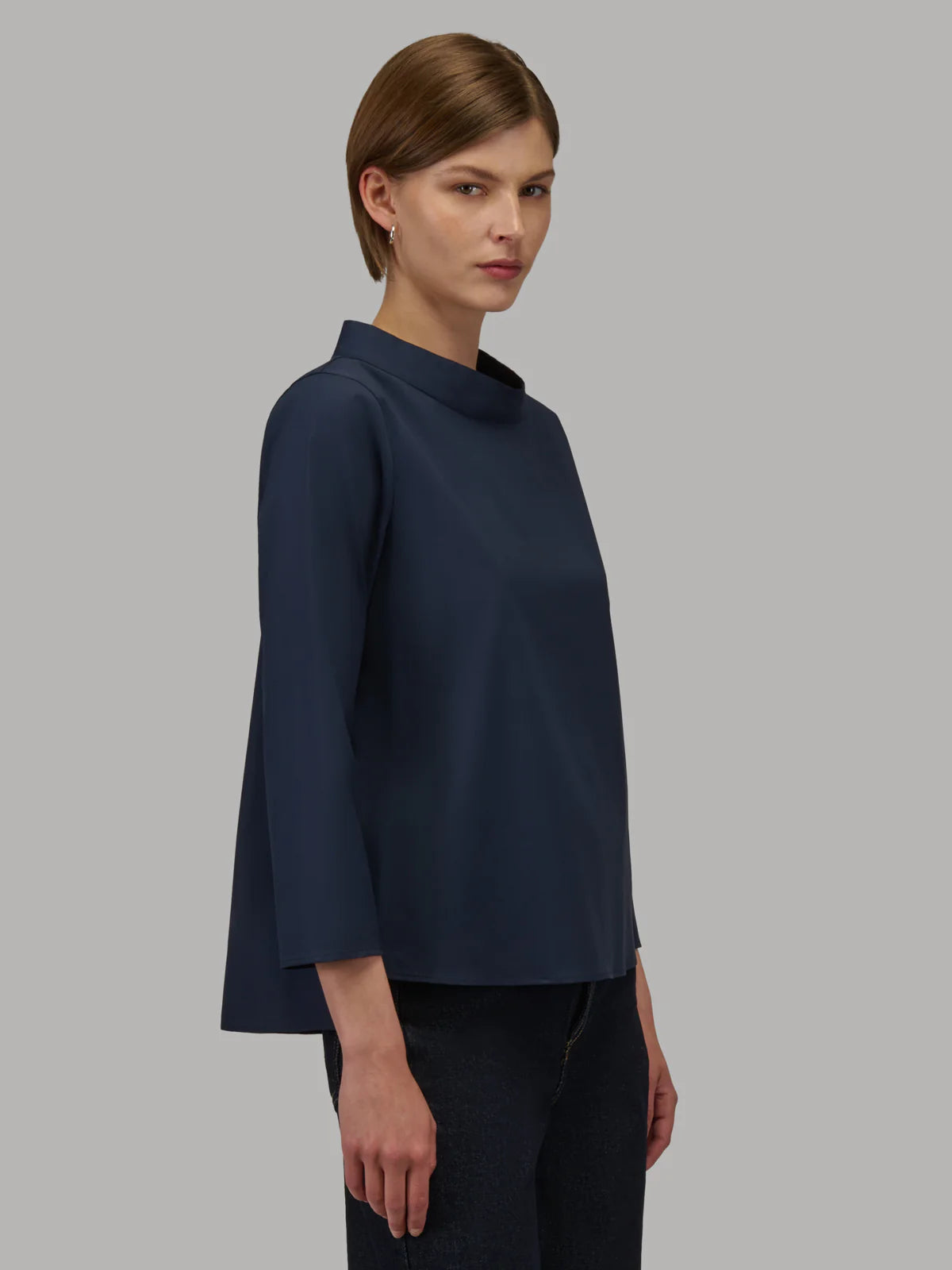 Xacus Shirt Woman Stretch Blue