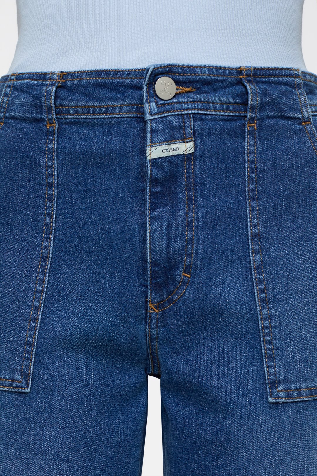 Closed Jeans Woman Denim Aria Mid Blu