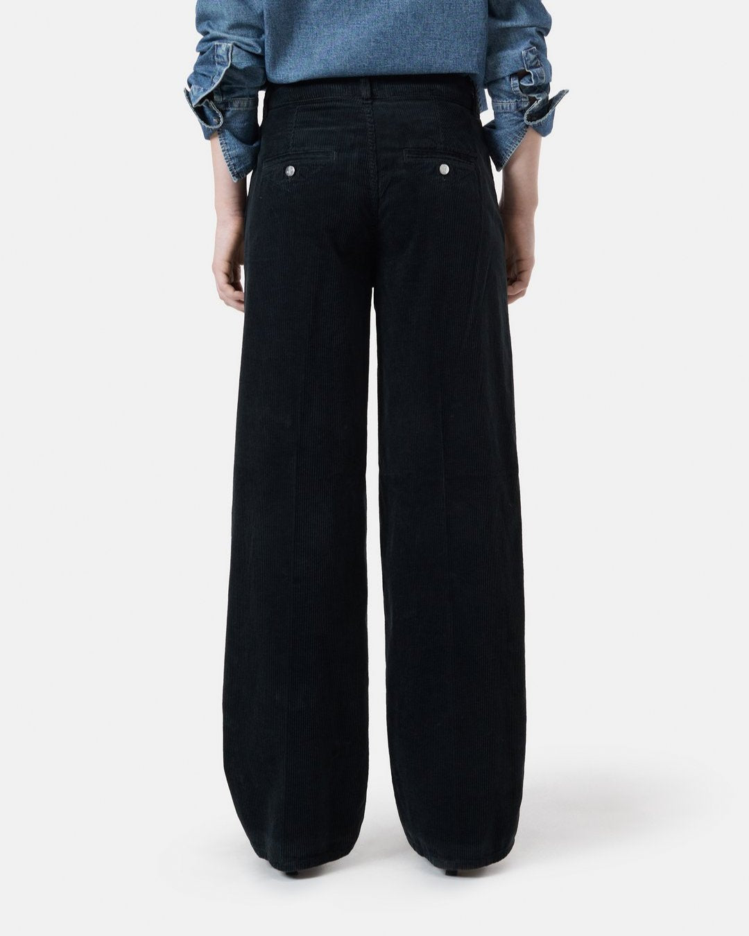 Closed Trouser Woman Jurdy Corduroy Black