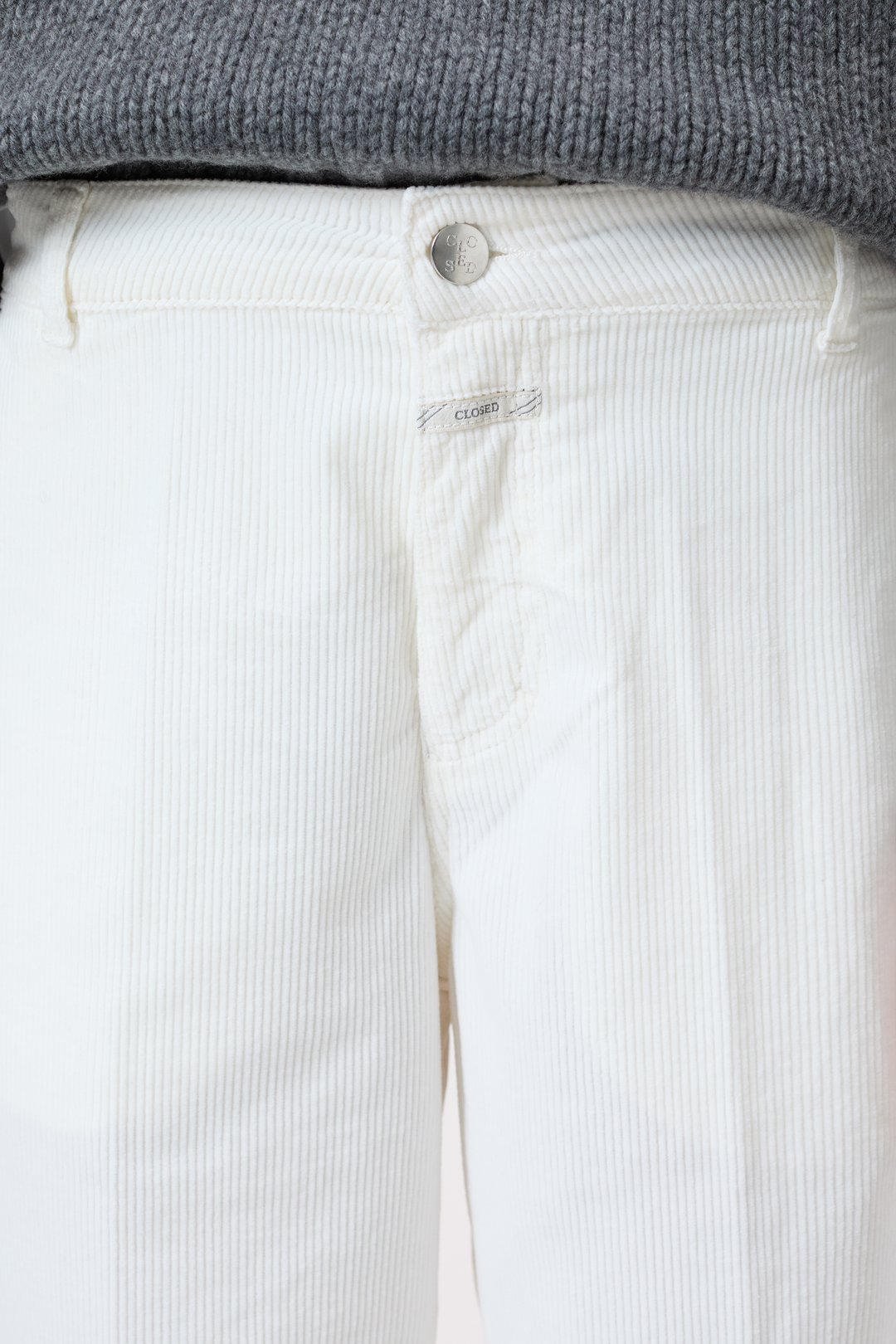 Closed Trouser Woman Jurdy Corduroy Ivory