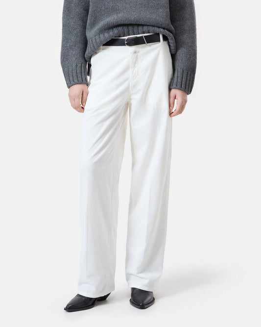 Closed Trouser Woman Jurdy Corduroy Ivory