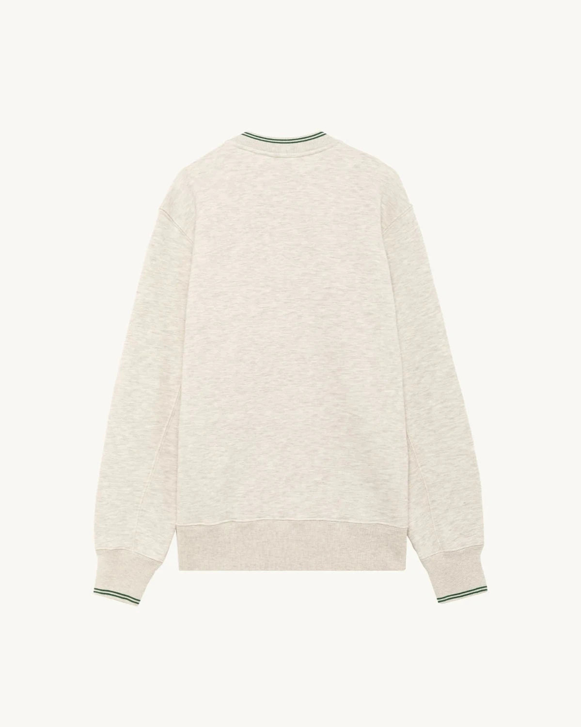 Autry Wear/Sweatshirt Man Crew Neck Long Sleeve Grey Melange/Green