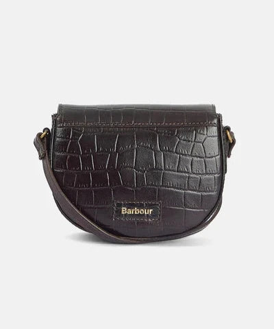 Barbour Bag Woman Leather Saddle Black Cherry