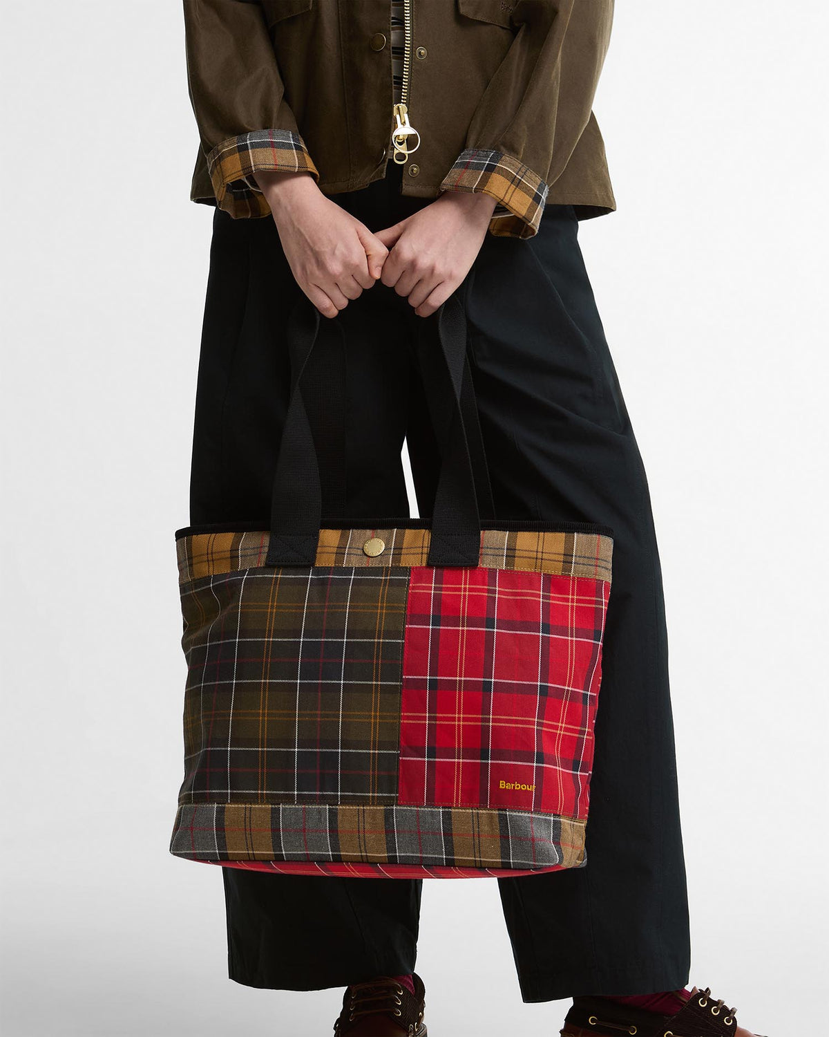 Barbour Bag Woman Mya Patchwork Tote Classic Cardinal Dress