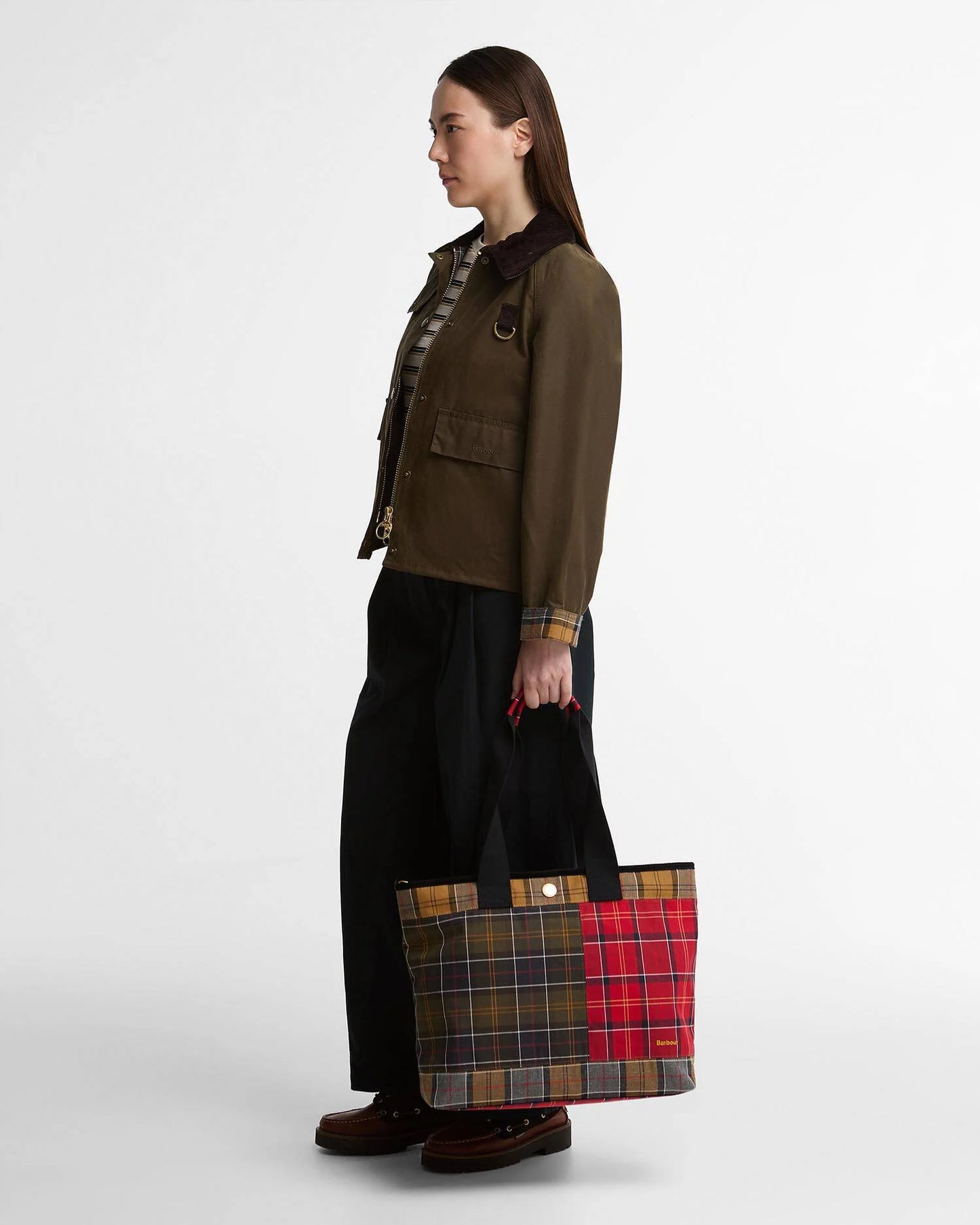 Barbour Bag Woman Mya Patchwork Tote Classic Cardinal Dress
