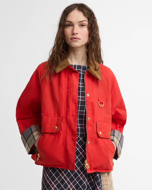 Barbour Jacket Woman Mackworth Vermillion