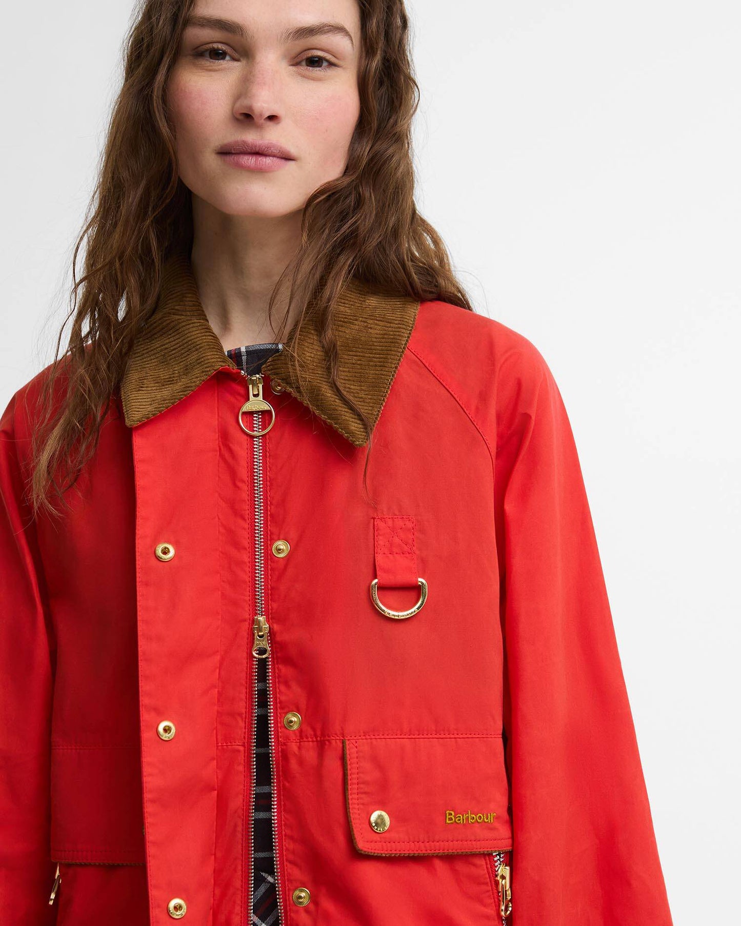 Barbour Jacket Woman Mackworth Vermillion