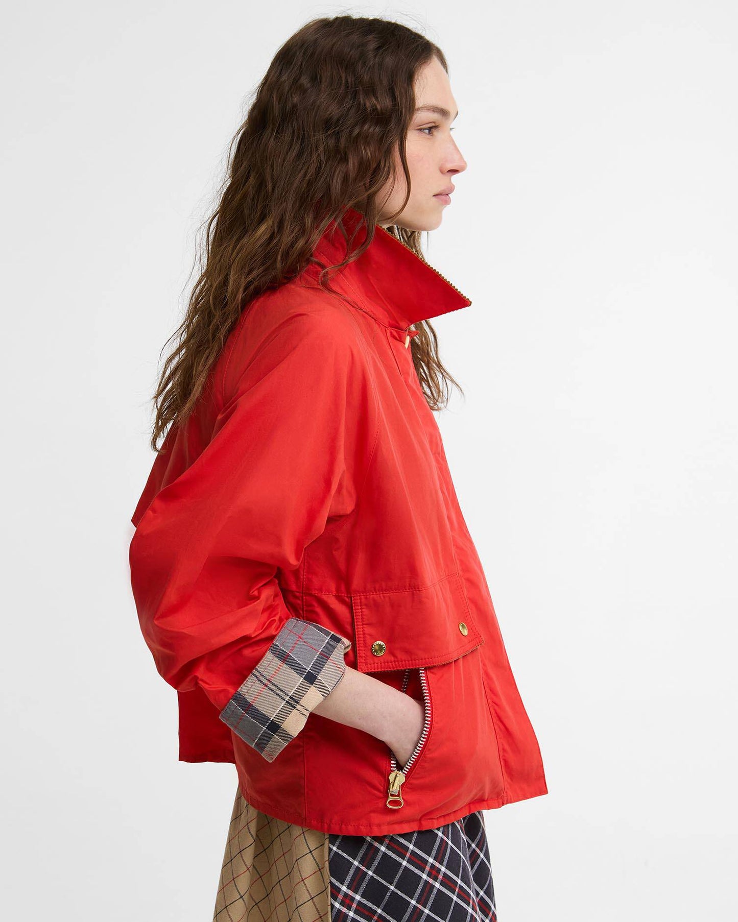 Barbour Jacket Woman Mackworth Vermillion