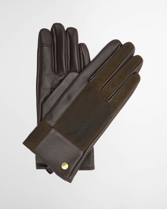 Barbour Glove Woman Rudson Patchwork Leather