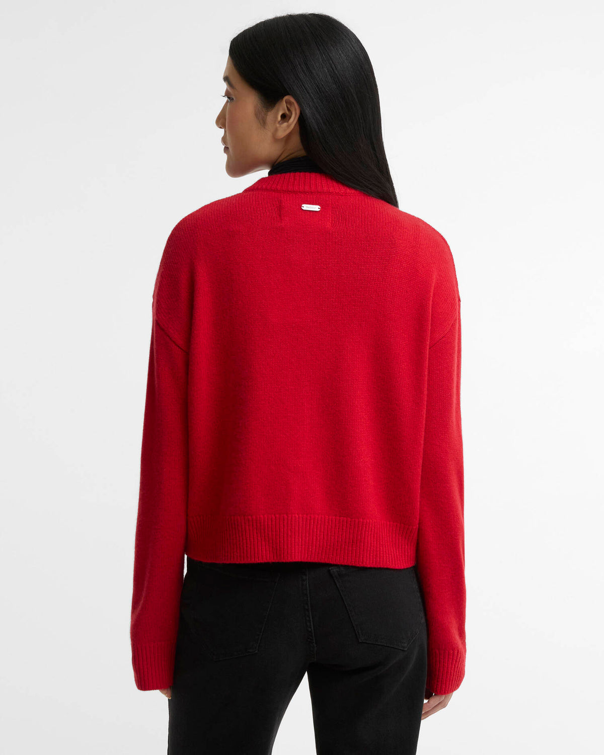 Barbour Sweater Woman Woodhouse Cardigan Crimson