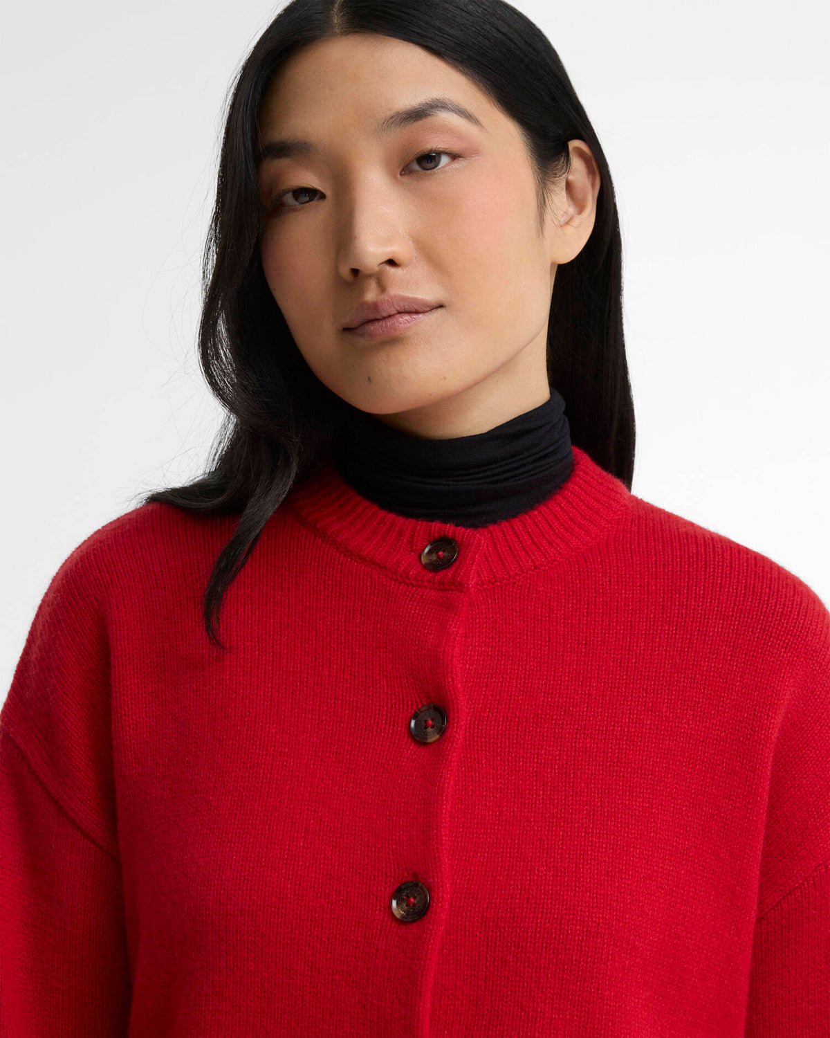 Barbour Sweater Woman Woodhouse Cardigan Crimson
