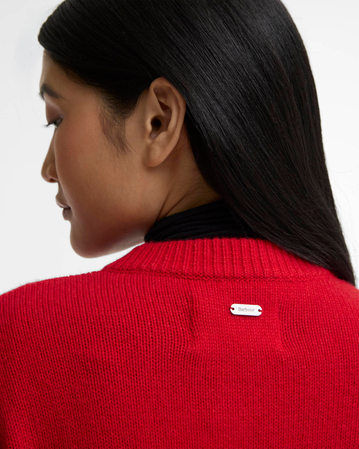 Barbour Sweater Woman Woodhouse Cardigan Crimson