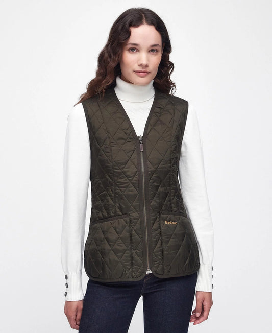 Barbour Liner Woman Flecce Betty Zip Olive