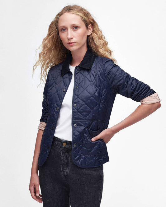 Barbour Jacket Woman Deveron Quilt Navy