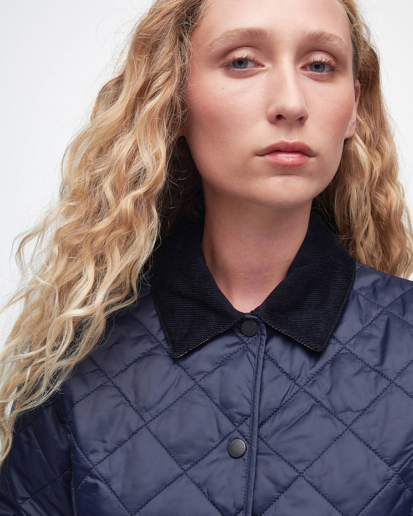 Barbour Jacket Woman Deveron Quilt Navy