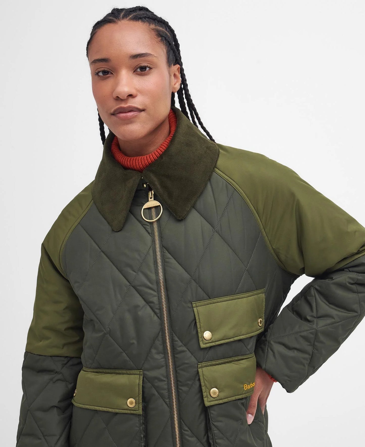 Barbour Jacket Woman Milby Quilt Olive