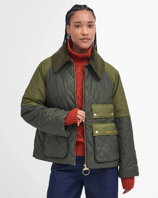 Barbour Jacket Woman Milby Quilt Olive