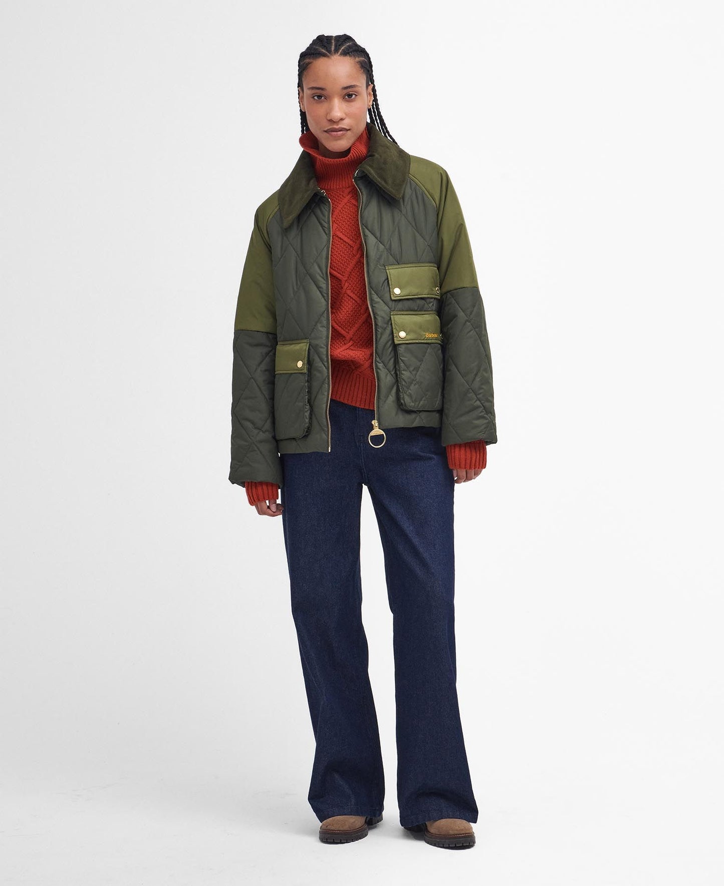 Barbour Jacket Woman Milby Quilt Olive