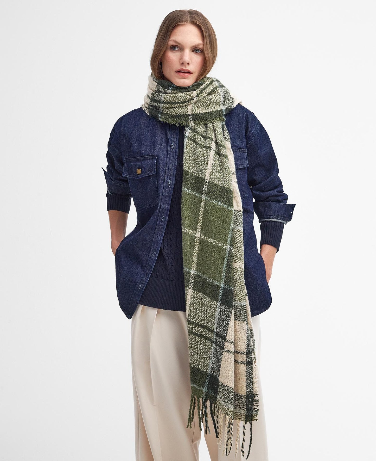 Barbour Scarf Tartan Boucle Ancient Loden