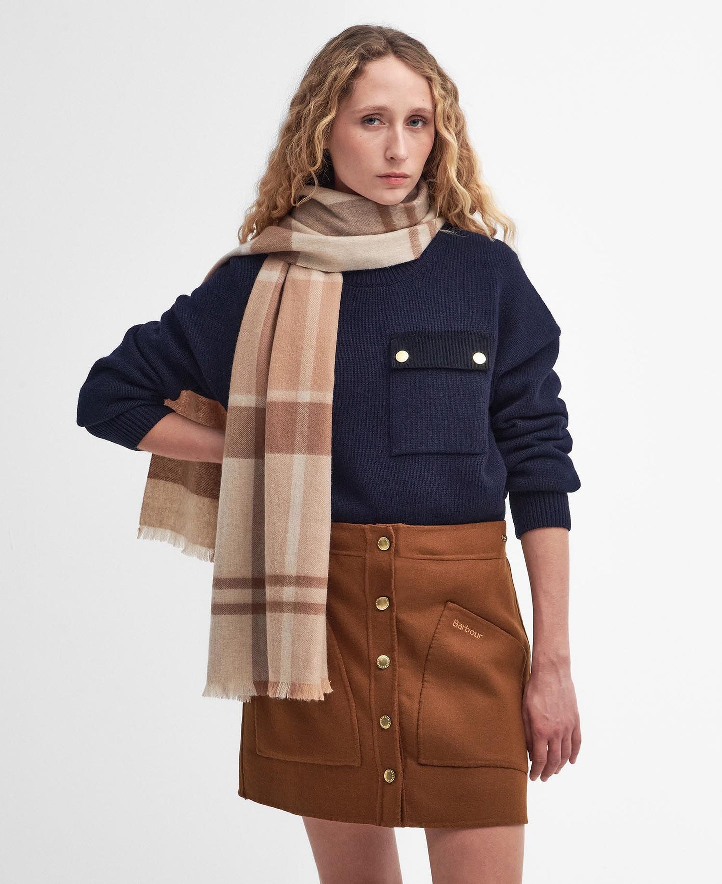 Barbour Scarf Rosefield Camel