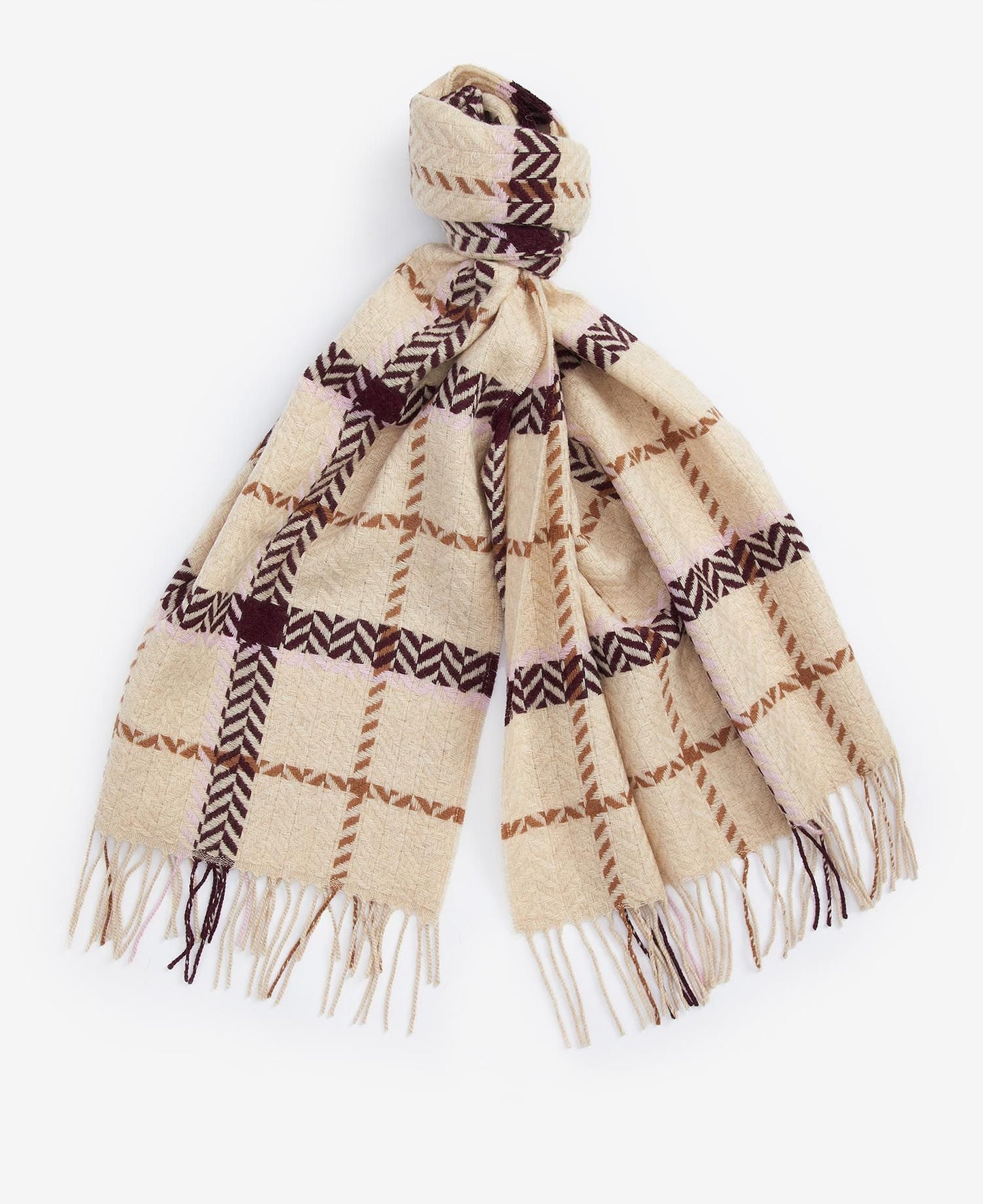 Barbour Scarf Claudette Muted Cabernet