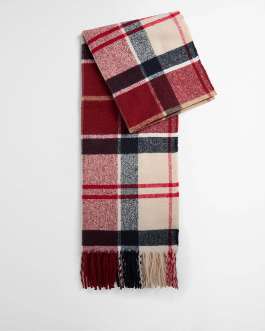 Barbour Scarf Deanna Light Cardinal Tartan